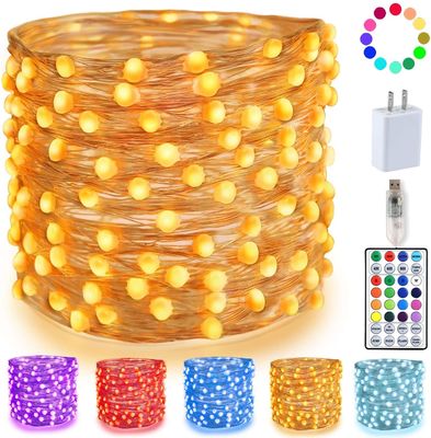 DC 3V Copper Wire Twinkle Lights IP65 Color Changing String Lights For Bedroom